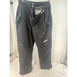 Sims Black Snowboard Ski Pants Cargo Pockets Waterproof Insulated Mens Size L